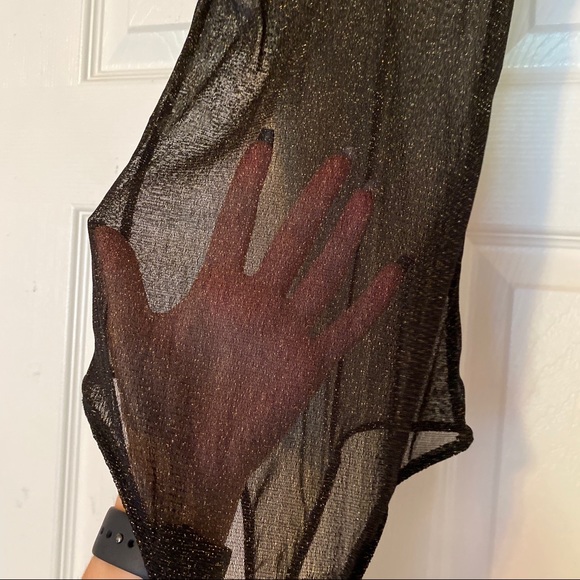 NWT Sheer Shimmery Bodysuit - Picture 4 of 4